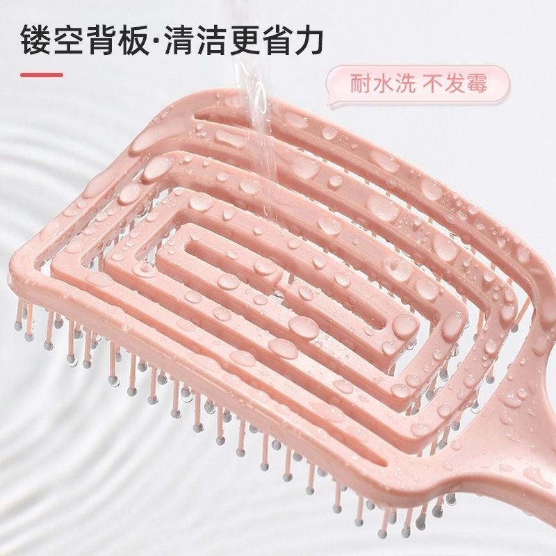 New Hollow Back-Type Comb High-Value Girl'S Portable Hair Comb Fluffy Tight Scalp Massage Sparerib Comb - Image 5